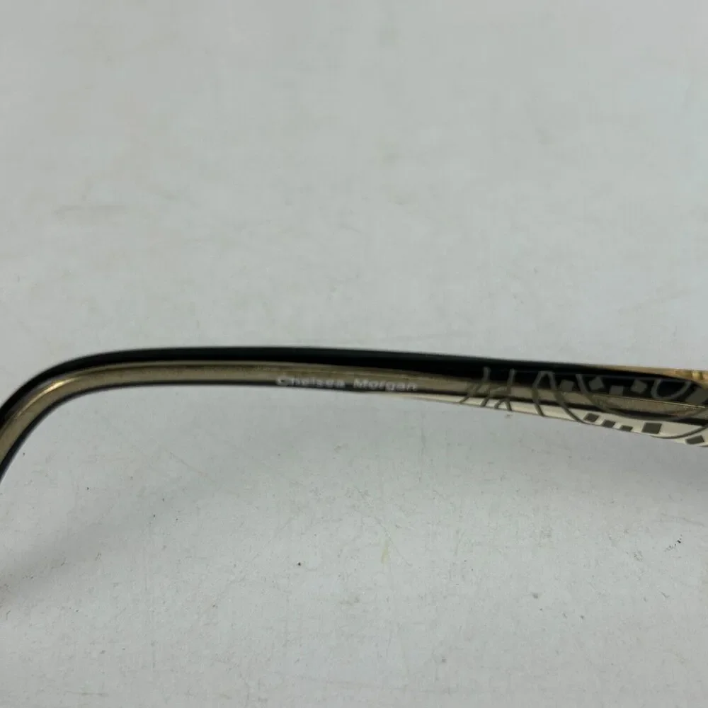 Chelsea Morgan CM 1010 BK Eyeglasses Womens Frames‎ Black Rectangular 50-16-135